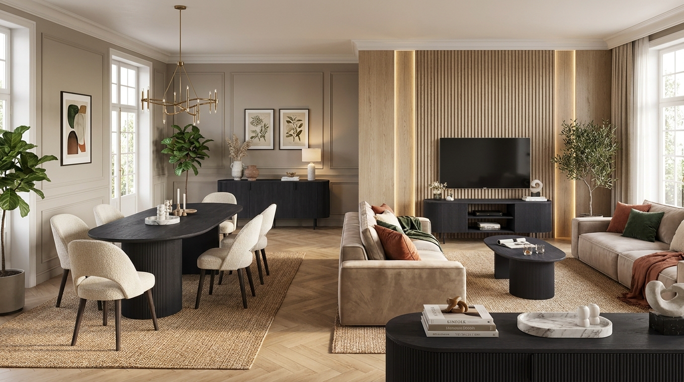 COMPLETE WOONKAMER SET — Voor lange avonden